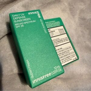 New Innisfree Daily UV Defense Sunscreen SPF 36 deluxe sample